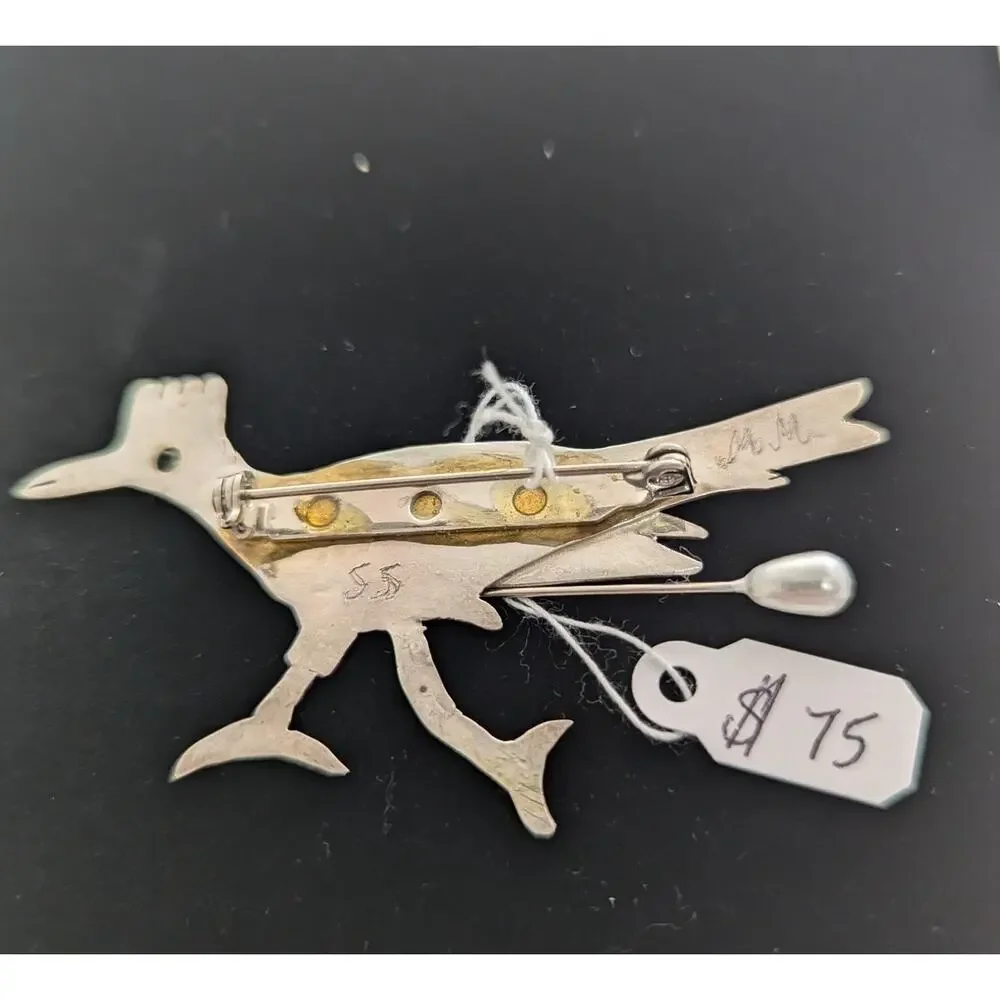 Sterling Silver Roadrunner Pin/Brooch 3